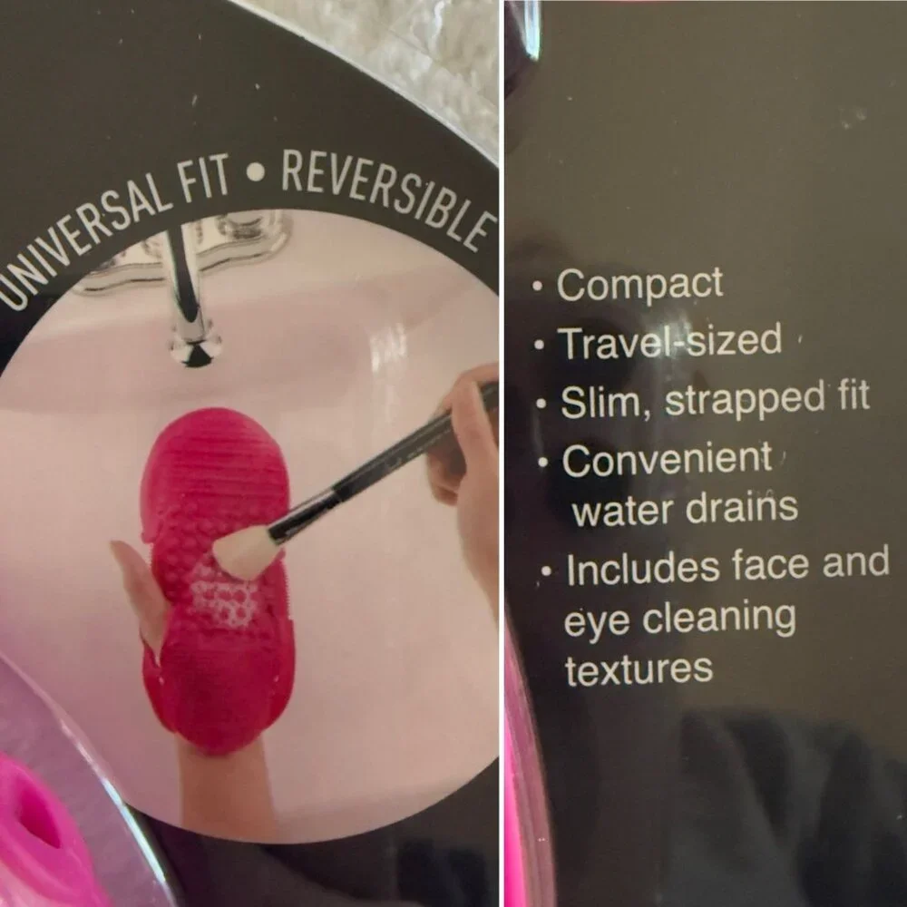 Sigma Spa Express Brush Cleaning Glove Pink Makeup Brush Cleaner Tool